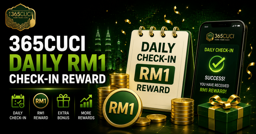 Claim Daily RM1 Rewards at 365Cuci casino