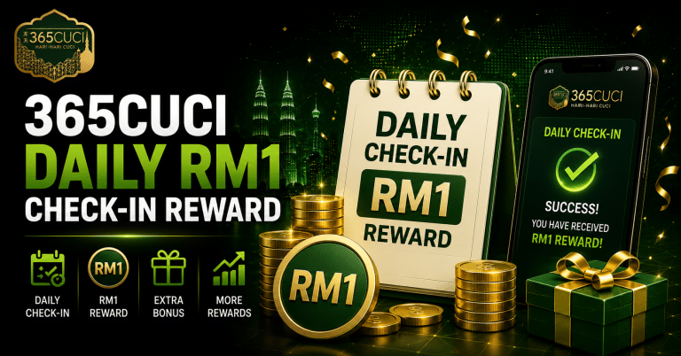 Claim Daily RM1 Rewards at 365Cuci casino