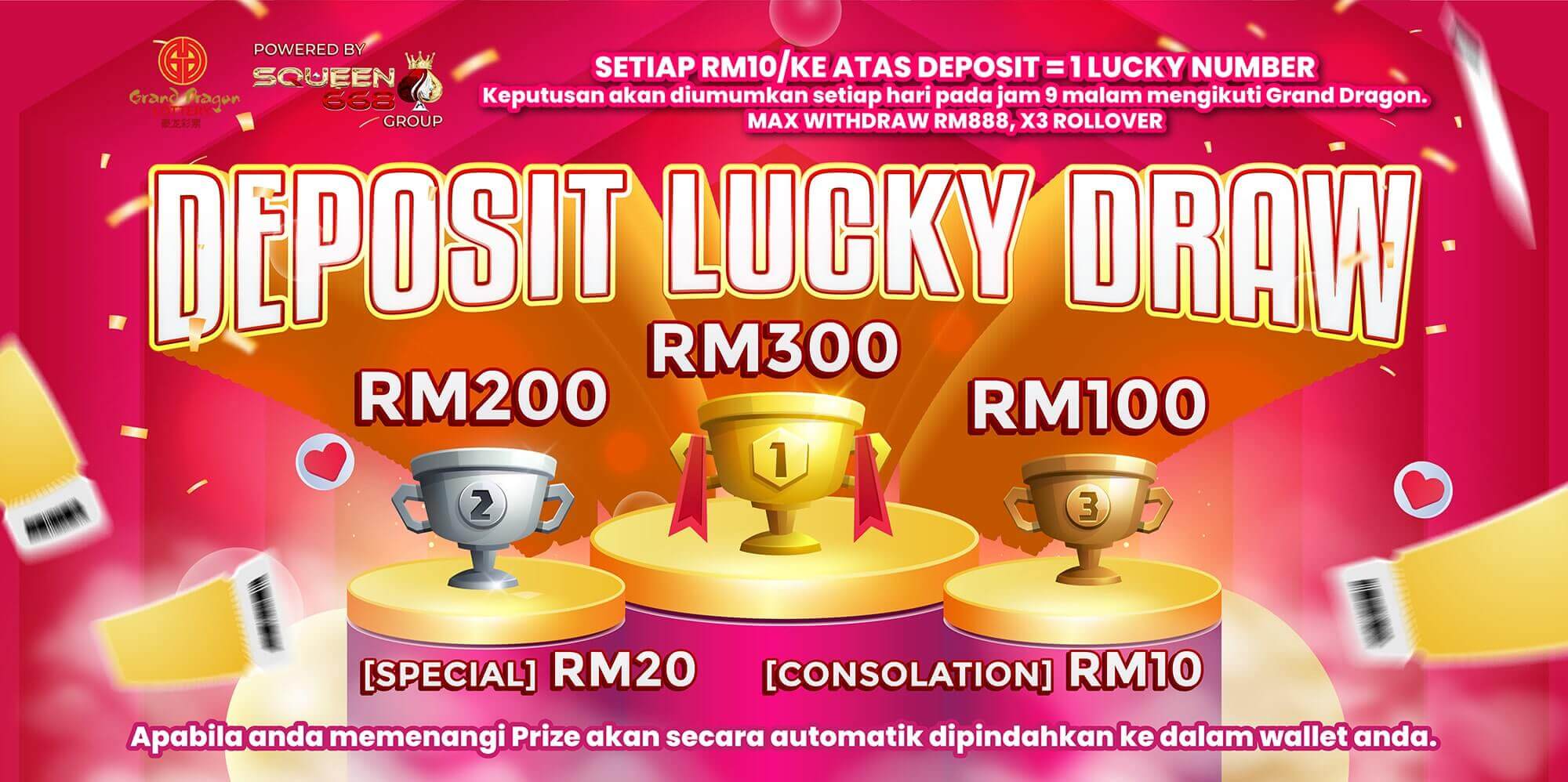 Deposit lucky draw event at 365CUCI